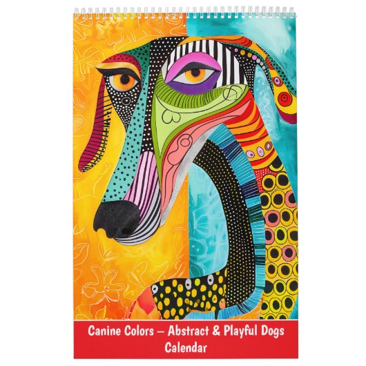 Hundefarben – Abstrakte und verspielte Hunde Kalender (Titelbild)