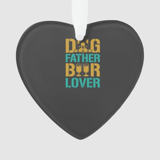 Hundefather Bierliebhaber Ornament (Vorderseite)