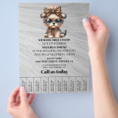 Hundefeld personalisierter Flyer (Hand)