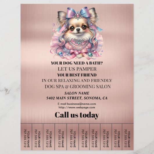 Hundefeld personalisierter Flyer (Vorne)