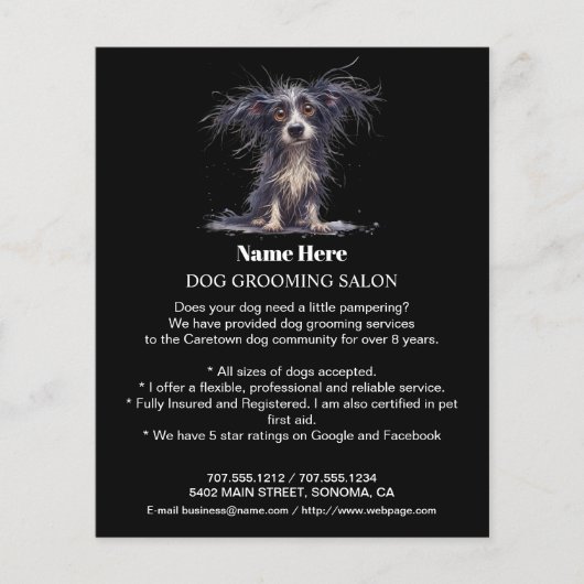 Hundefeld personalisierter Flyer (Vorne)