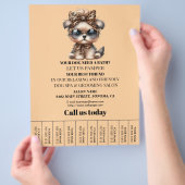 Hundefeld personalisierter Flyer (Hand)