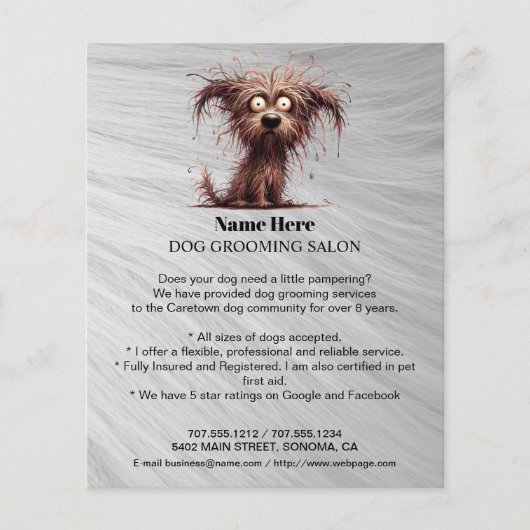 Hundefeld personalisierter Flyer (Vorne)