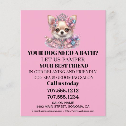 Hundefeld personalisierter Flyer (Vorne)