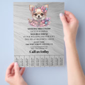 Hundefeld personalisierter Flyer (Hand)