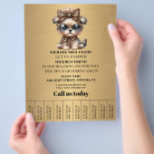 Hundefeld personalisierter Flyer (Hand)