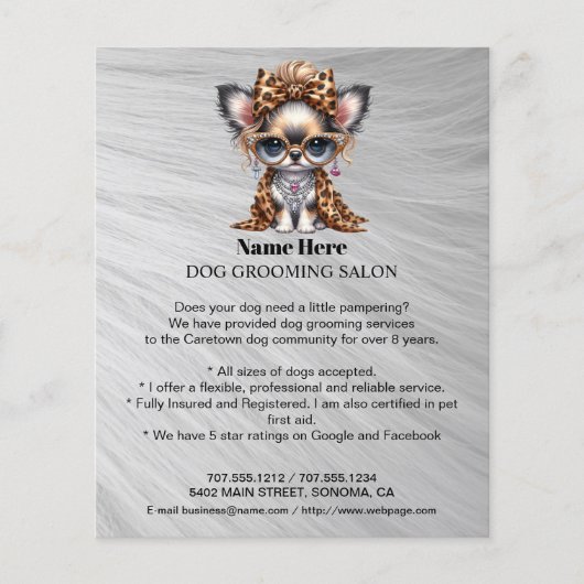 Hundefeld personalisierter Flyer (Vorne)