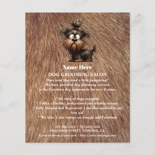 Hundefeld personalisierter Flyer (Vorne)