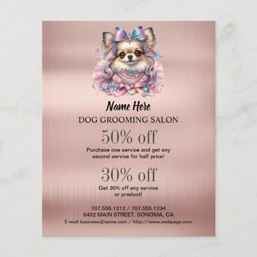 Hundefeld personalisierter Flyer (Vorne)