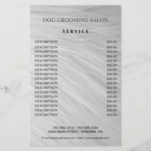 Hundefeld personalisierter Flyer (Hinten)