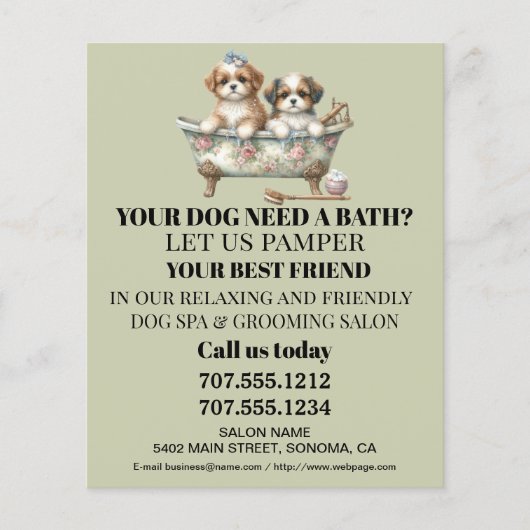 Hundefeld personalisierter Flyer (Vorne)