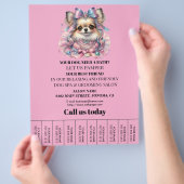 Hundefeld personalisierter Flyer (Hand)