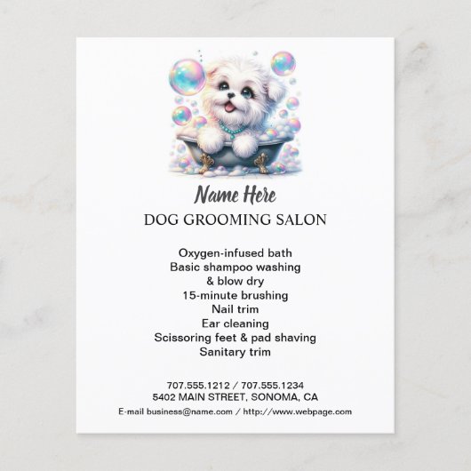 Hundefeld personalisierter Flyer (Vorne)