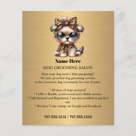 Hundefeld personalisierter Flyer (Vorne)