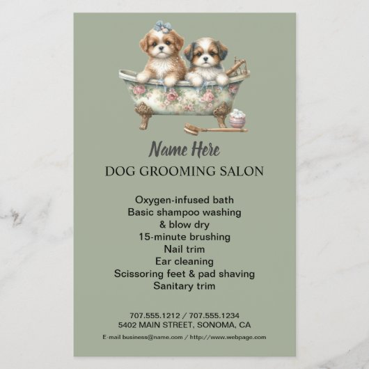 Hundefeld personalisierter Flyer (Vorne)