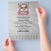 Hundefeld personalisierter Flyer (Hand)