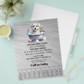 Hundefeld personalisierter Flyer (Vorderseite & Rückseite)