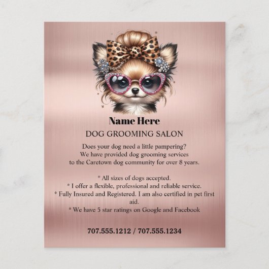 Hundefeld personalisierter Flyer (Vorne)
