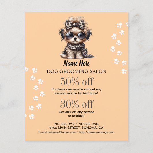 Hundefeld personalisierter Flyer (Vorne)