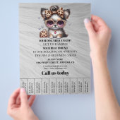 Hundefeld personalisierter Flyer (Hand)