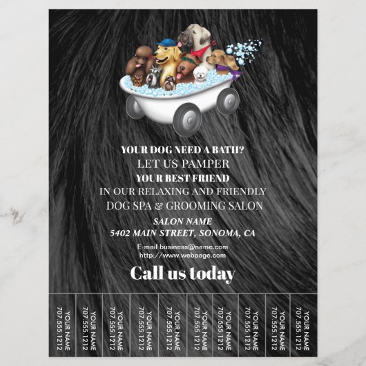 Hundefeld personalisierter Flyer (Vorne)