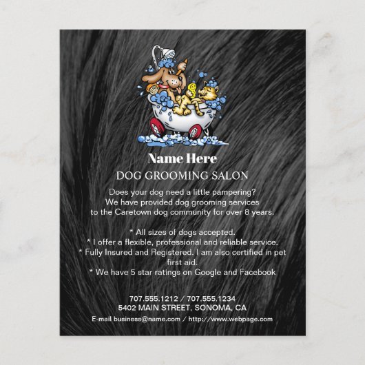Hundefeld personalisierter Flyer (Vorne)