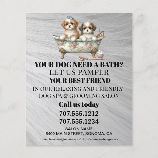 Hundefeld personalisierter Flyer (Vorne)