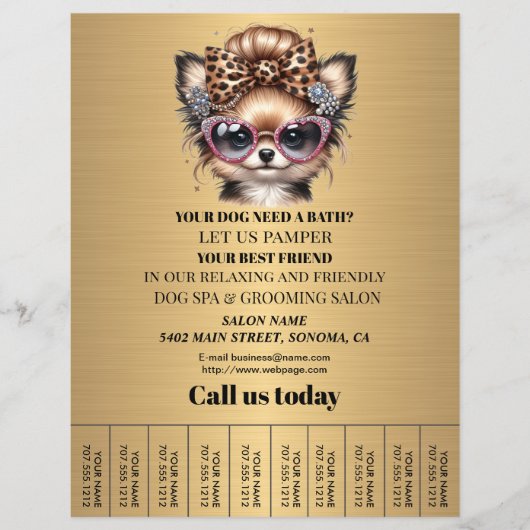 Hundefeld personalisierter Flyer (Vorne)