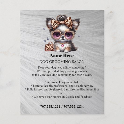 Hundefeld personalisierter Flyer (Vorne)