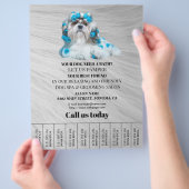 Hundefeld personalisierter Flyer (Hand)