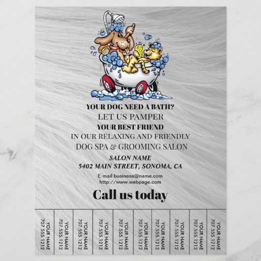 Hundefeld personalisierter Flyer (Vorne)