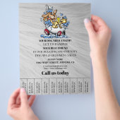 Hundefeld personalisierter Flyer (Hand)