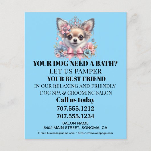 Hundefeld personalisierter Flyer (Vorne)