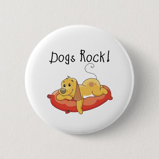 Hundefelsen-T-Shirts und Geschenke Button (Vorderseite)