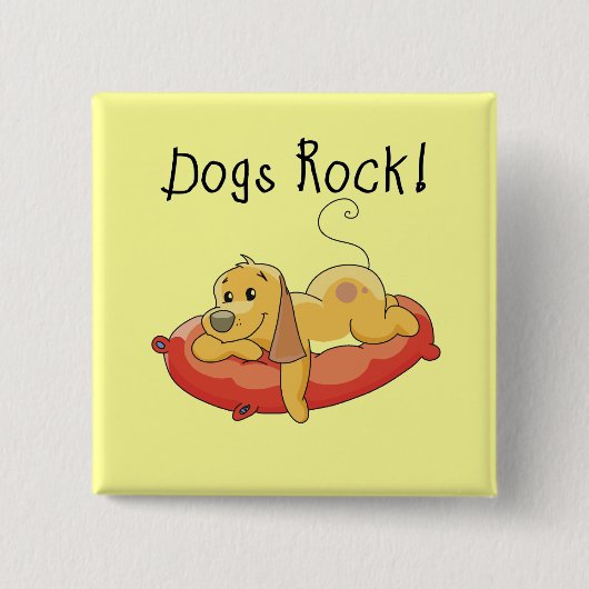 Hundefelsen-T-Shirts und Geschenke Button (Vorderseite)