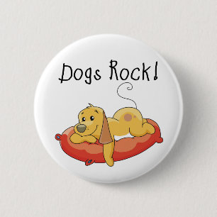 Hundefelsen-T-Shirts und Geschenke Button