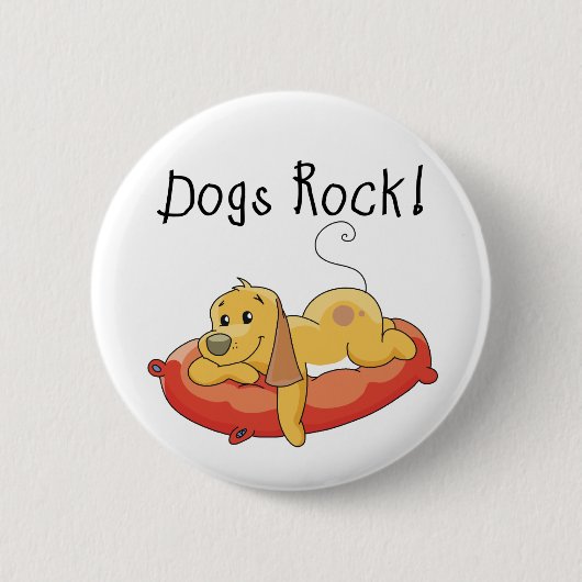 Hundefelsen-T-Shirts und Geschenke Button (Vorderseite)