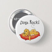 Hundefelsen-T-Shirts und Geschenke Button (Vorne & Hinten)