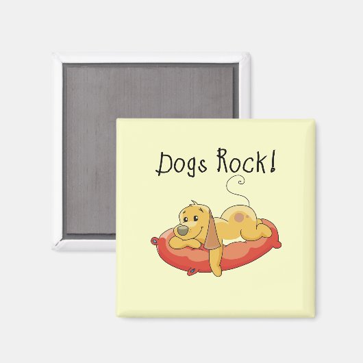 Hundefelsen-T-Shirts und Geschenke Magnet (Vorderseite/Rückseite)