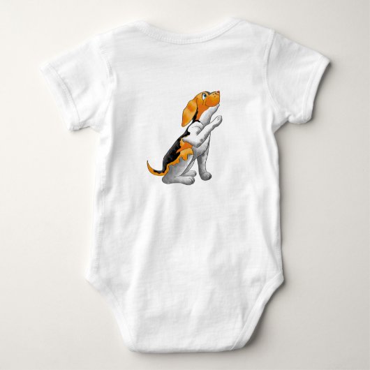 Hundefernrohr Baby Strampler (Rückseite)