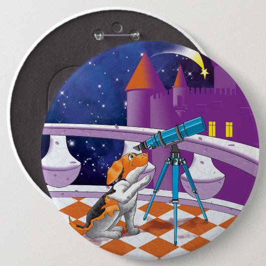 Hundefernrohr Button (Vorne & Hinten)