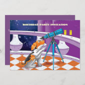 Hundefernrohr Einladung (Vorne/Hinten)