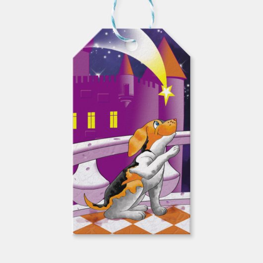 Hundefernrohr Geschenkanhänger (Vorderseite)