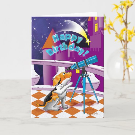 Hundefernrohr Karte (Gelbe Blume)