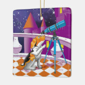 Hundefernrohr Keramikornament (Links)