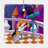 Hundefernrohr Keramikornament (Rückseite)