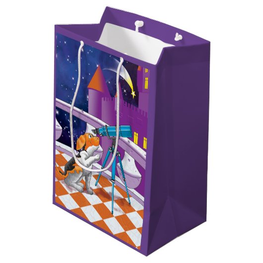 Hundefernrohr Mittlere Geschenktüte (Rückseite Schrägansicht)
