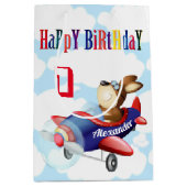 Hundeflieger | Junge Geburtstag Mittlere Geschenktüte (Vorderseite)