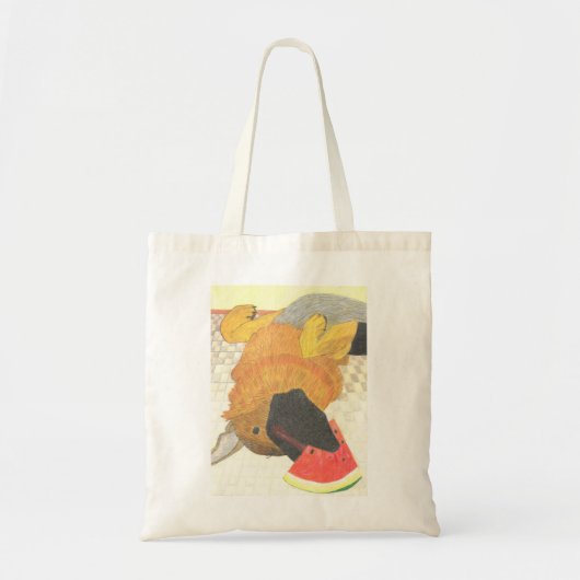 Hundeflocke und Wassermelonentasche Tragetasche (Vorne)