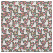 Hundeflorale Stoff (Muster)